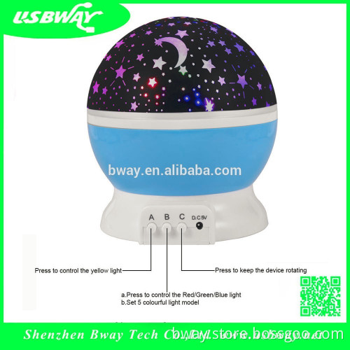 led light projector Night Light Projector Star Lamps for Kids Boy 4 LED 9 Light Color Christmas Gift